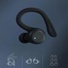 T40 Ear Hook Wireless Earphone IPX6 Waterproof Hands-free Touch Control Bending Sports Earbuds - Bla
