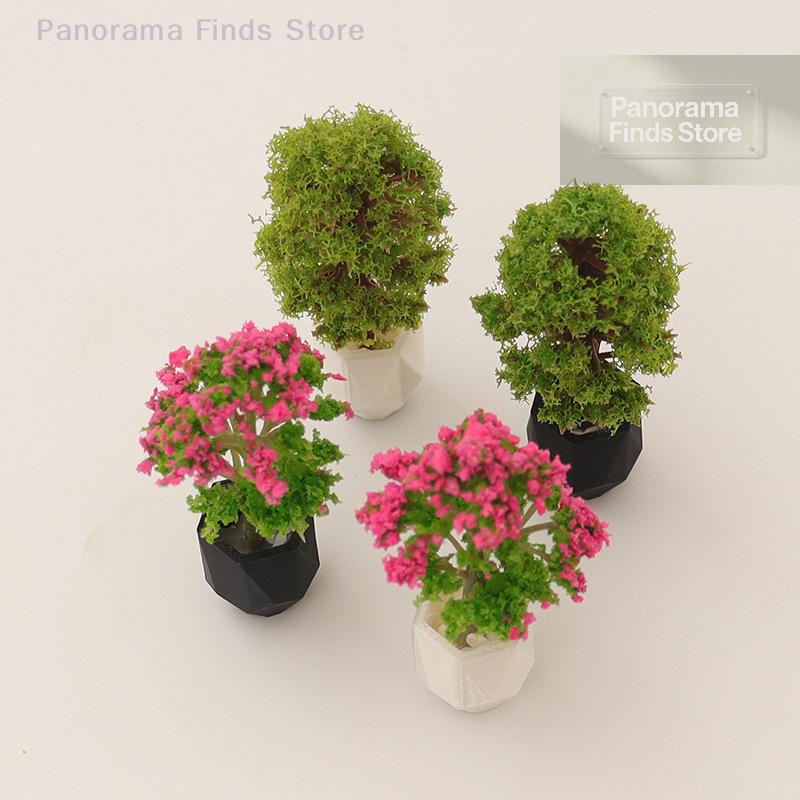 1/12 Scale Dollhouse Simulation Plant Potted Model Mini Home Decoration Micro Garden Landscape Ornaments for Dolls House