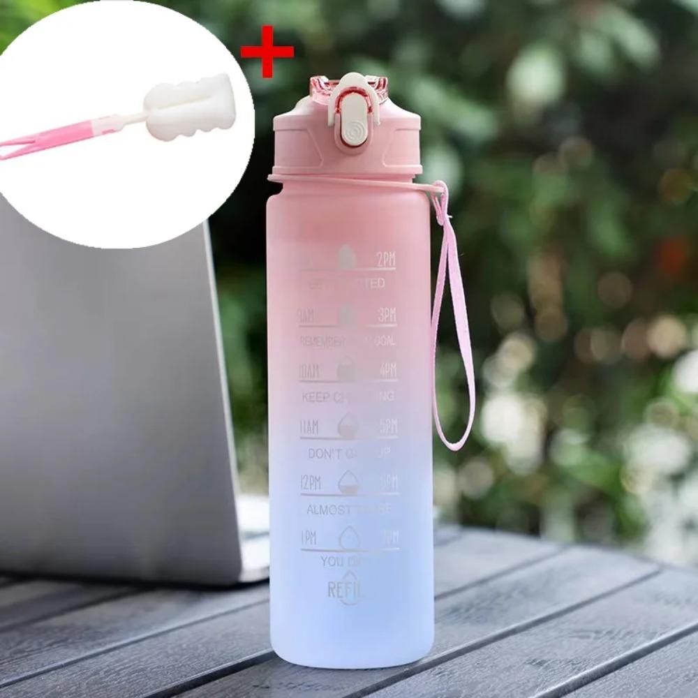 900ml sportovní láhev na vodu s časovou značkou nepropustný pohár Motivační přenosná láhev na vodu pro venkovní sporty Fitness bez BPA