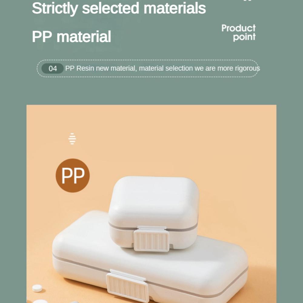 5/8 Grids Medicine Box Double Sealing Medicine Container Case Portable Split Storage Box  Home