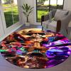 Anime One Piece Round Area Rug Carpet Rug For Living Room Bedroom Sofa Playroom Decor Nonslip Floor Mat