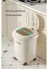 Premium Wheeled Square Trash Can with Lid - Large Capacity for Home Use in Living Room, Bedroom, Kitchen, and More