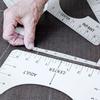 4pcs-T-shirt Alignment Tool Guide Ruler Round Neck Calibration Sewing Scalar Ruler