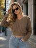 Women's V-Neck Pullover Sweater Soft Knit Long Sleeve Casual Top