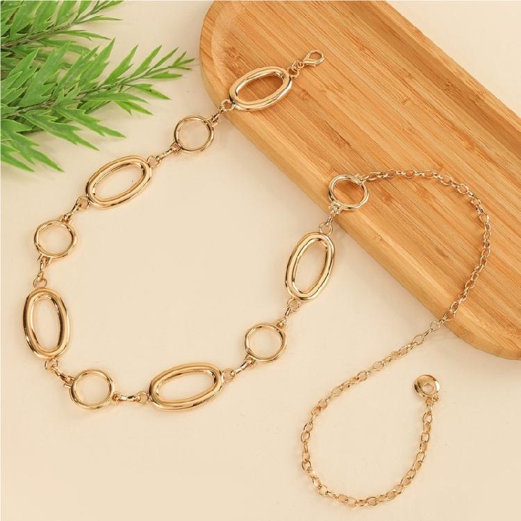Fashionable Circular Metallic Waist Chain Belt For Women Seeking Unique And Elegant Accessories Formal Occasion Wear