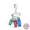 Japan Koinobori Charms Copper Colorful Fish Dangle Pendant Fit Bangle Bracelet Necklace Diy Jewelry
