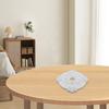 White Circular PU Lamp Panel Ceiling Cover for Fan Light Decoration 39cm Size