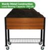 Raised Garden Bed with Legs and Wheels Self-Watering Planter Box 36x16x30 in Elevated Raised Bed with Drainage Hole Built to Wi