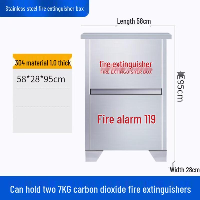 Longchan Stainless Steel CO2 Fire Extinguisher Cabinet