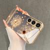 Starry Sky Dandelion Pattern Glass Phone Case for Samsung Galaxy S26 S25 S24 S23 S22 S21 S20 FE/Ultra/Plus Hard Shell