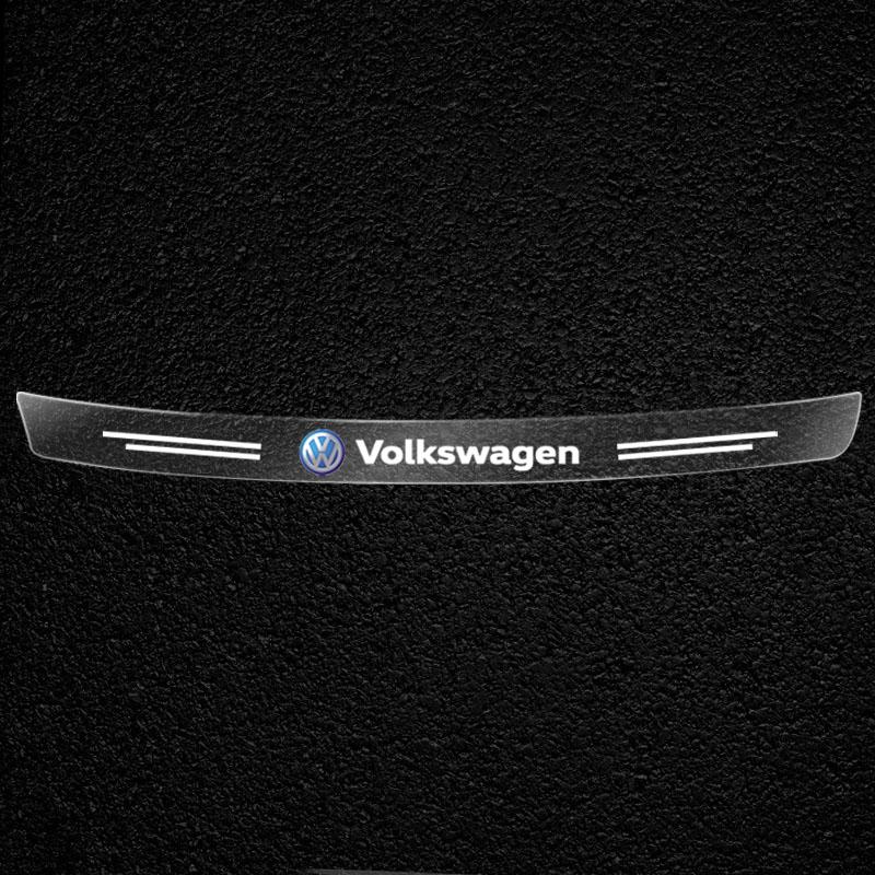 1 pièce Protecteur de bord de chargement de coffre de pare-chocs arrière de voiture Garniture de protection Transparente Pour Volkswagen Golf-6 7 4 5 POLO Passat B5 B6 B7 T4 T5 Tiguan Jetta Gol