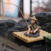 Realistic Aquarium Decor Miniature Landscaping Crafts Fisherman Figurine Fish Tank Landscape