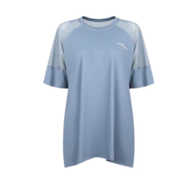 Women's Loose Quick-Dry Mesh Yoga T-Shirt - Large Size, Short-Sleeve, Summer Fitness Top
