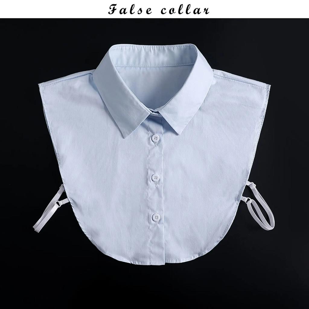 Detachable Cotton Lapel Shirt Fake Collar Solid Color False Blouse Neckwear Vintage Lace Lapel Blouse Top Clothing Accessories