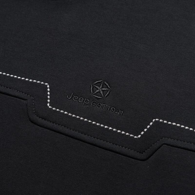 Jeep Men's Cotton Blend Crewneck Long Sleeve Sweatshirt