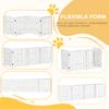 Dog Barrier Gate Freestanding Protective Gate with Feet 305 x 82 cm Wood Dog Gate Foldable Stair Safety Gate Dog Barrier Gate for Stairs, Doors