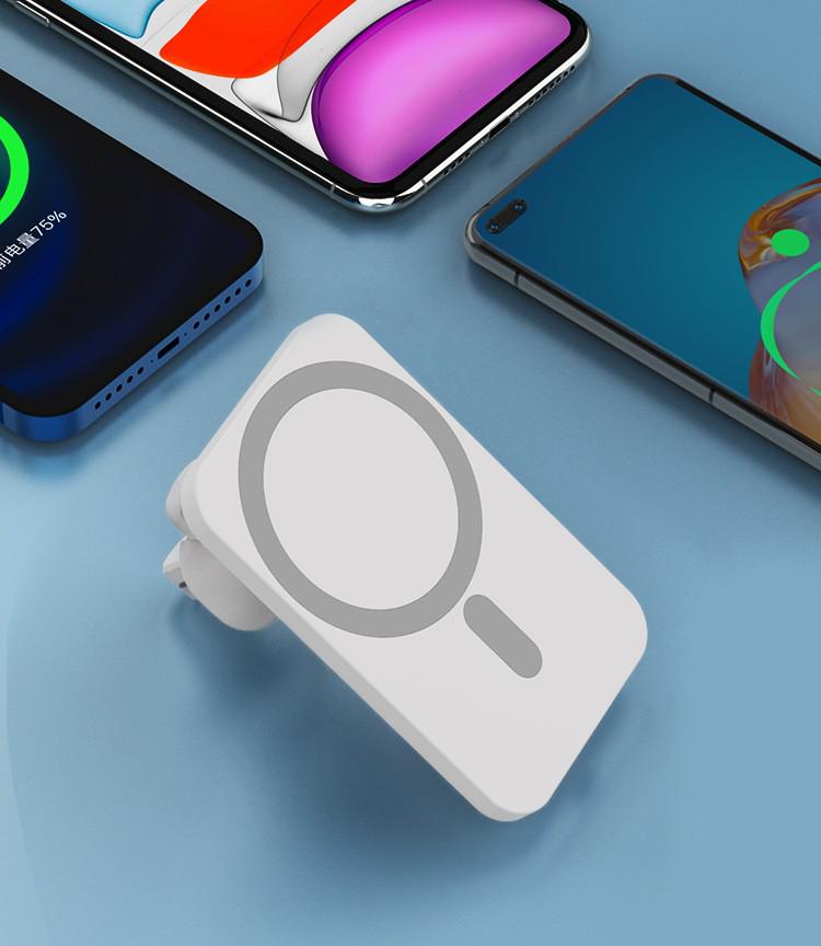 15W Hurtiglading Magnetisk Trådløs Billader og Telefonholderstativ