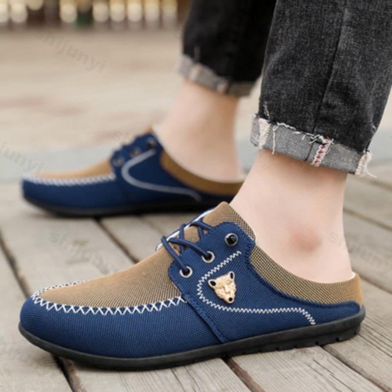 Fashion Men's Slippers Comfortable Non Slip Outdoor Fashion Slippers Summer 2025 Large-size 45 46 47 48  Outdoor Sports Half Slippers