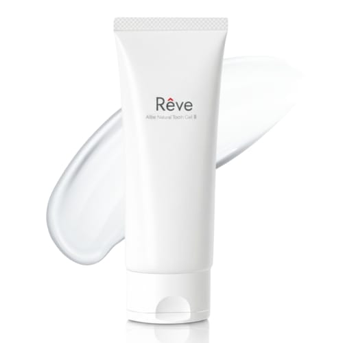 R?ve Whitening Toothpaste, Fluoride-Free, Eggshell, 99% Natural Ingredients [Allbe Natural Tooth Gel II 80g] Abrasive-Free Gel Type with Bioapatite Fo