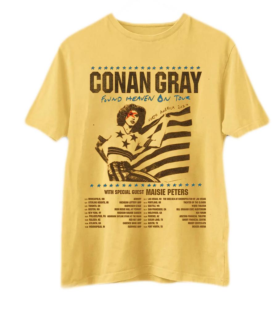 Conan Gray Found Heaven On Tour Gift For Fan All Size S to 5XL Tshirt QT890 Unisex T-Shirt S