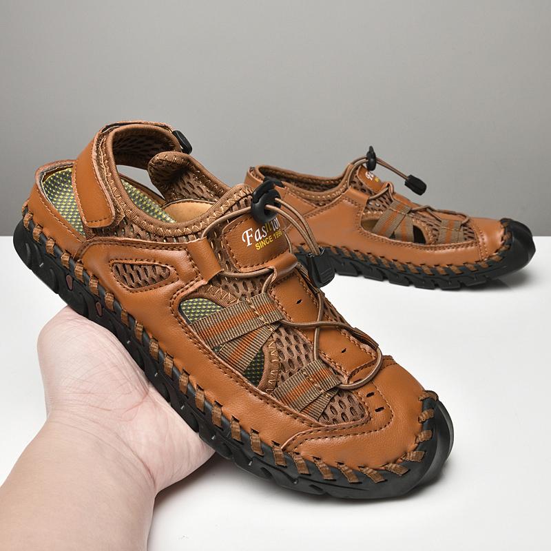 Летние мужские сандалии повседневные итальянские мужские туфли бренды уличные кроссовки — фото 4