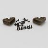Jewelry Box Decorative Wooden Case Corner Brackets for Furniture Corner Protector Corner Foot