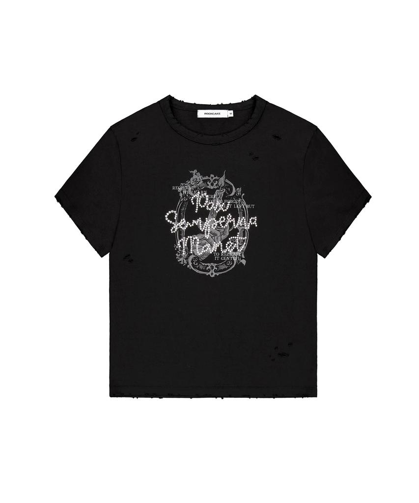 ROCKCAKE Semperna Hotfix Crop Top - Black