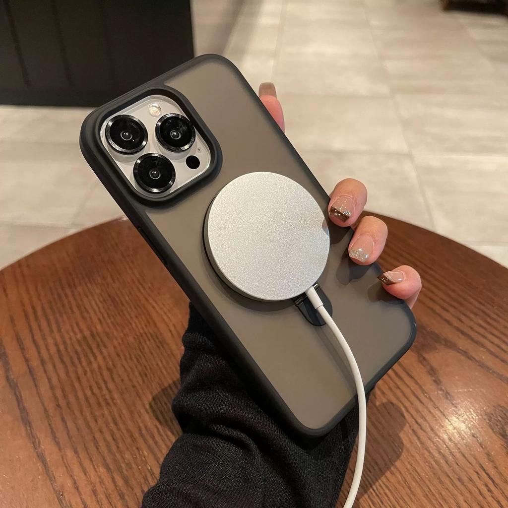 Applicable To IPhone 17 Magnetic Fulcrum Stand Mobile Phone Case Apple 16 Matte Skin Feeling with Lens Film