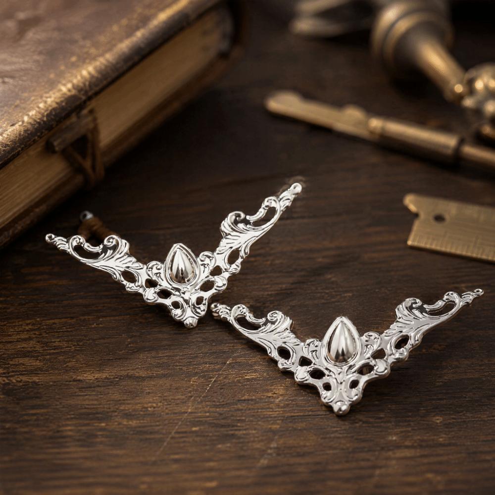 100 Pcs Antique Style Corner Protectors DIY Hair Ornament Parts For Ancient‑Style Hair Accessories