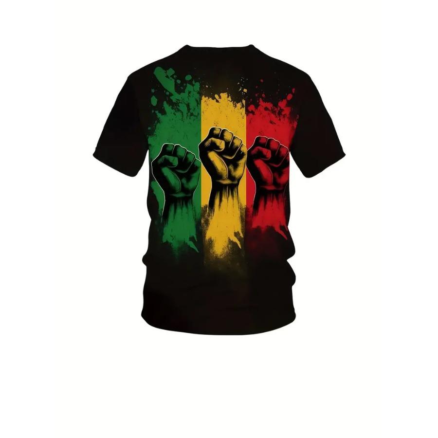 lus Size Mens Graphic Short Sleeve T-Shirt - Relaxed Fit, Crew Neck, Slight Stretch, Patterned Polyester Top for Outdoor Sport and Leisure