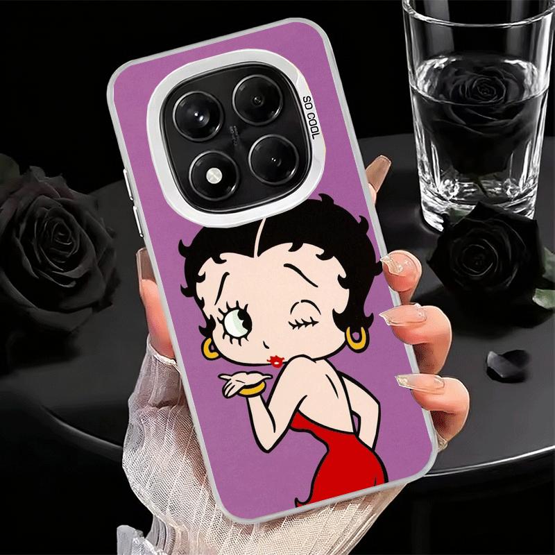 B-Bettys B-Boops Girl Soft Phone Case for Xiaomi Redmi Note 13 14 15 Pro Plus 12S 12 11S 11 11T 10S 10 Shockproof Cover Back She
