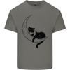 A Cat Reading a Book On the Moon Unisexs Light Cotton TShirt