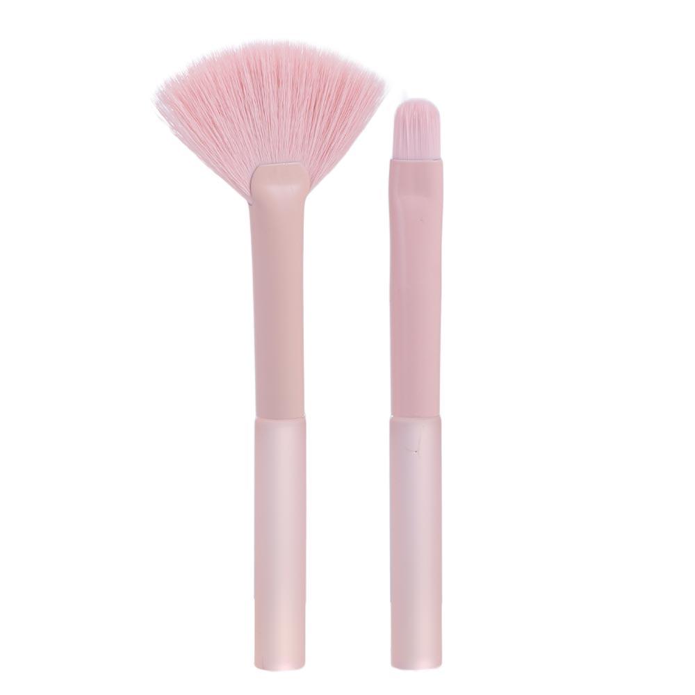 10Pcs/Set Candy Color Mini Size Makeup Brush Set Translucent Jelly Pink Cosmetic Brush  Make Up Tool