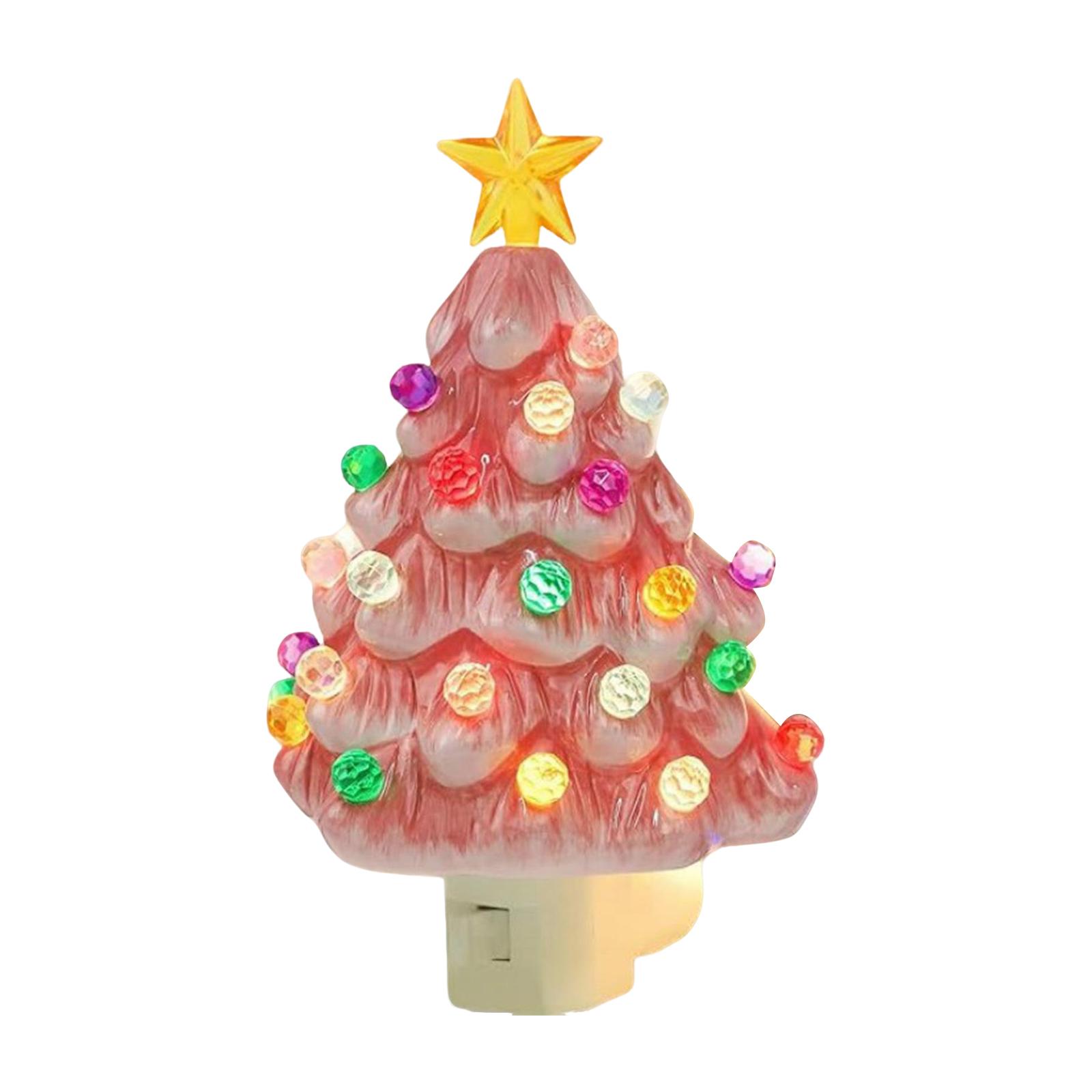 

Вставной ночник «Рождественская елка»UL Вращающееся на 360° праздничное украшение One Size розовый