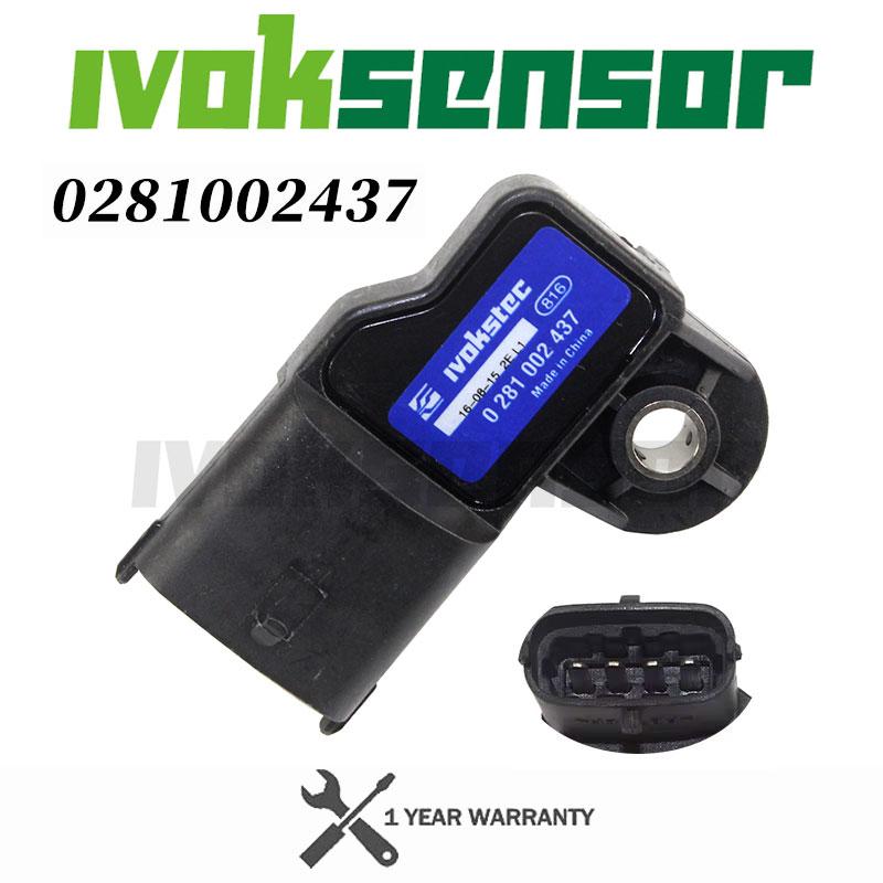 Newest Type Intake Manifold Boost Pressure Map Sensor For Alfa Romeo 147 1.9 JTD JTDM Mito 1.3 MultiJet 0281002845 0 281 002 845 1pc