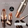 MCWlaser 5 Pcs Laser Welder Nozzle Tip Kit Cutting Copper Nozzles for Portable Laser Welding Gun Laser Welder Head Laser Welding Machine