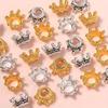 20pcs 1cm Crown Charms Pendants, Antique Silver Gold Rose Gold Metallic, DIY Jewelry Craft Supplies for Necklace Bracelet JXB