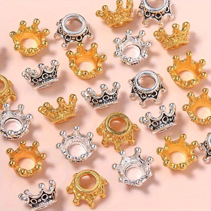 20pcs 1cm Crown Charms Pendants, Antique Silver Gold Rose Gold Metallic, DIY Jewelry Craft Supplies for Necklace Bracelet JXB