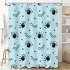 Blue Waterproof Shower Curtain with Black Eyelash Print for Bath Room Decor Modern Home Bathroom Accessories 180X240cm (1 Set On