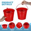 PATIKIL X Small Metal Buckets with Pack of 6 Mini Galvanized Buckets for Party Favors and Red 5.1" 4.7" Handles, Crafts, Decorations,