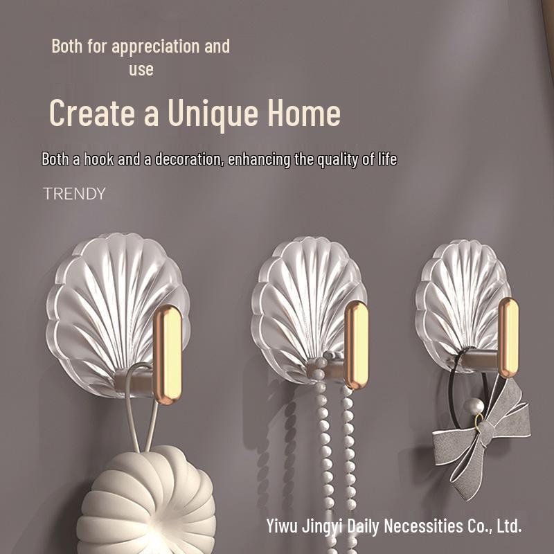 Seamless Adhesive Photo Frame Wall Hooks - No-Drill, Nail-Free Installation on Tile Walls