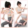 AYO Myofascial Release Foam Massage and Fascia Roller Set with Yoga Pole for and Back Muscle and and Includes Instructions and Storage Light Pink