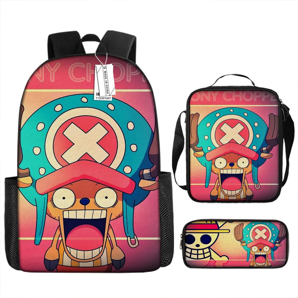 ONE PIECE Backpack Animation Schoolbag Primary School Students Third and Fourth Grades Light Burden Reduction Primary and Secondary School