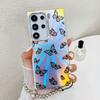 Suitable for Samsung S25 Ultra Electroplating Butterfly S24Plus Colorful Laser A56 Pearl Bracelet Mobile Case