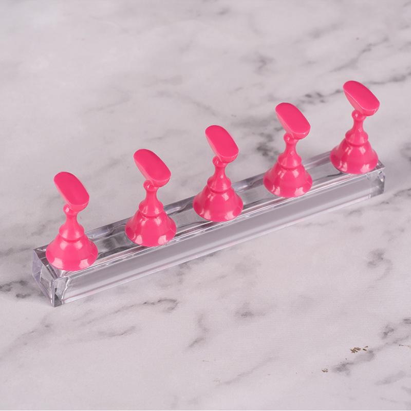 Nail Art Acrylic Palette & Display Stand - 7-Color Practice Set