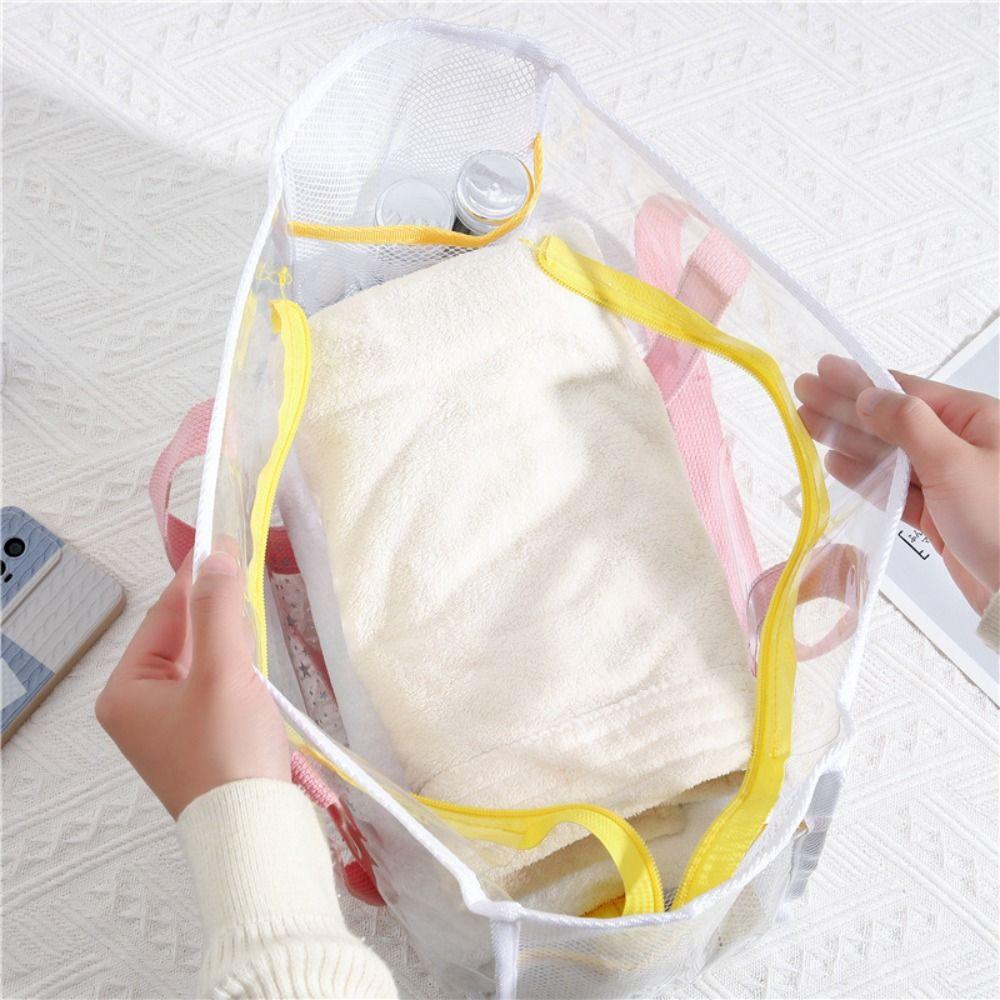 Cosmetic Bag Pvc Transparent Handbag Large Capacity Beach Tote Bag  Outdoor
