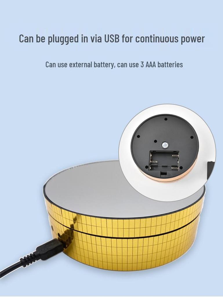 12cm Electric Dual-Use Rotating Display Stand for Photography