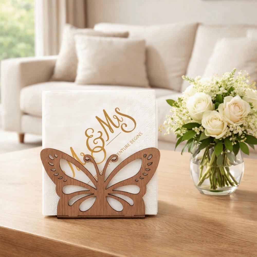 Decorative Tissue Dispenser Retro Style Napkin Storage Box Butterfly Tissue Holder  Hotel