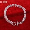 925 Sterling Silver Fashion Bracelet Men And Women Wedding Gift Jewelry