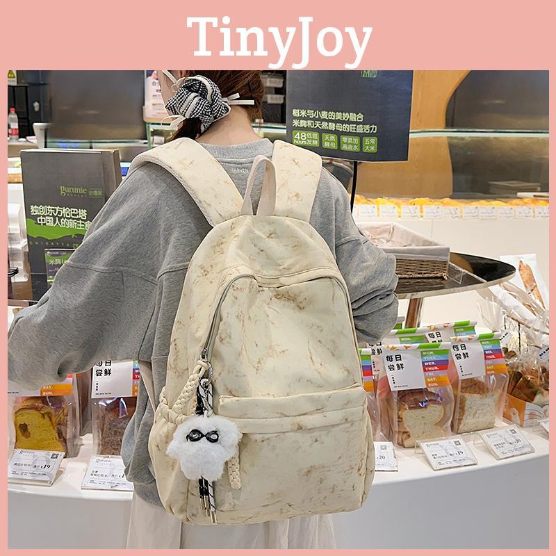 Fashion Print Casual Travel Nylon Backpack With Stitching Detail Teens For